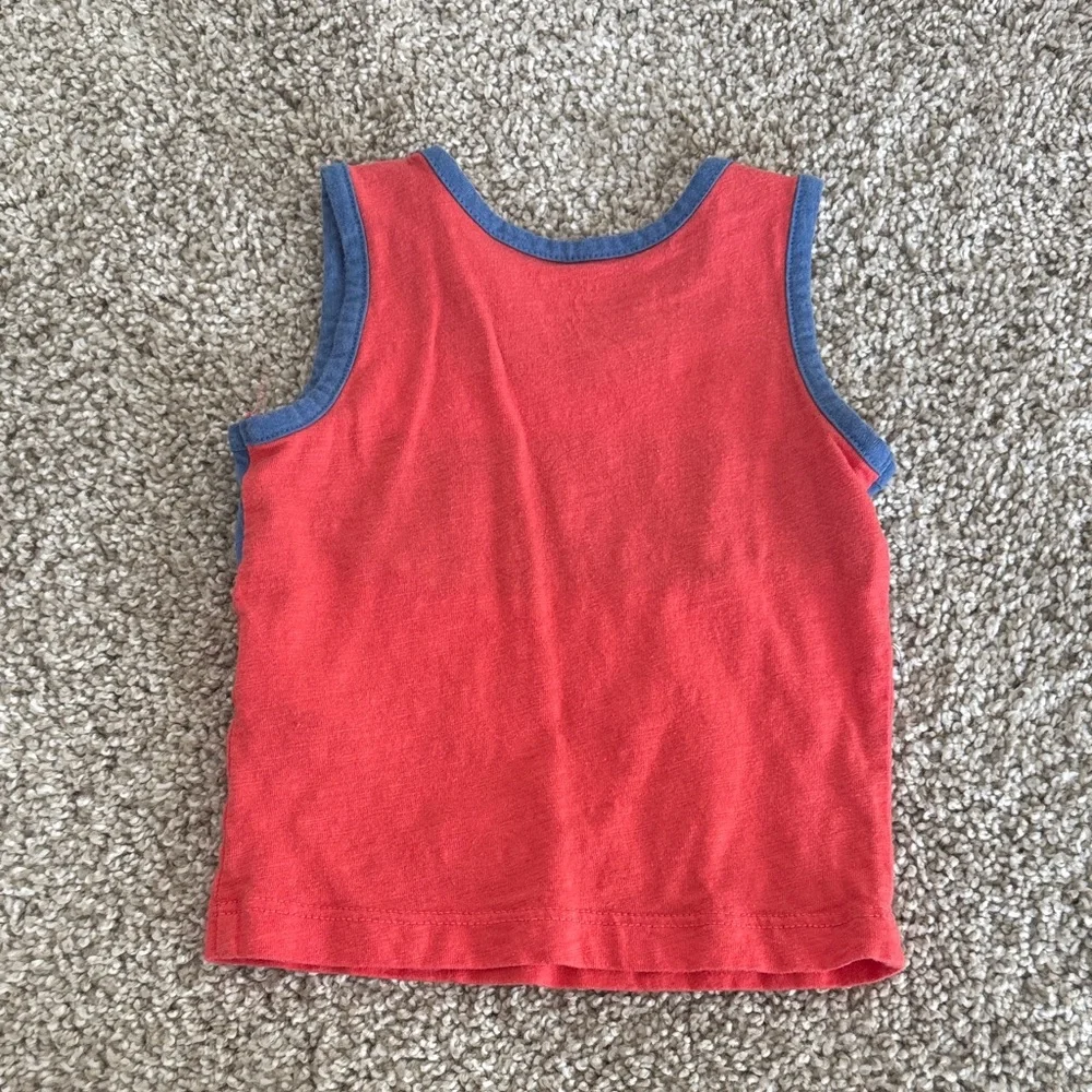 Carter's Coral and Navy Baby Tank Top